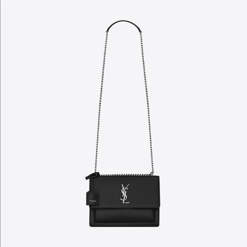 Sunset Bag Medium in Black Leather